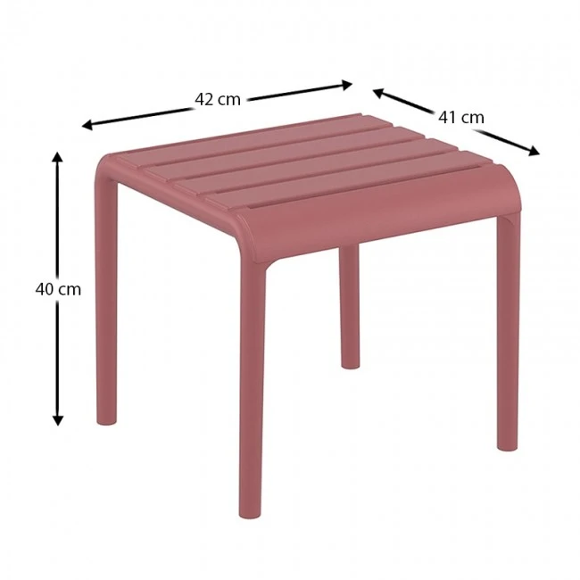 PARIS MARSALA ΤΡΑΠΕΖΙ 42X41X40εκ. ΠΟΛ/ΝΙΟΥ