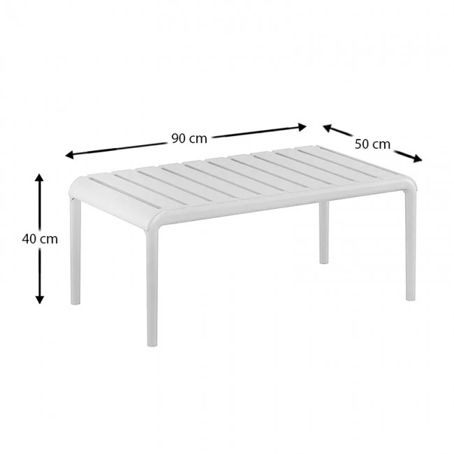 PARIS WHITE ΤΡΑΠΕΖΙ 90X50X40εκ. ΠΟΛ/ΝΙΟΥ