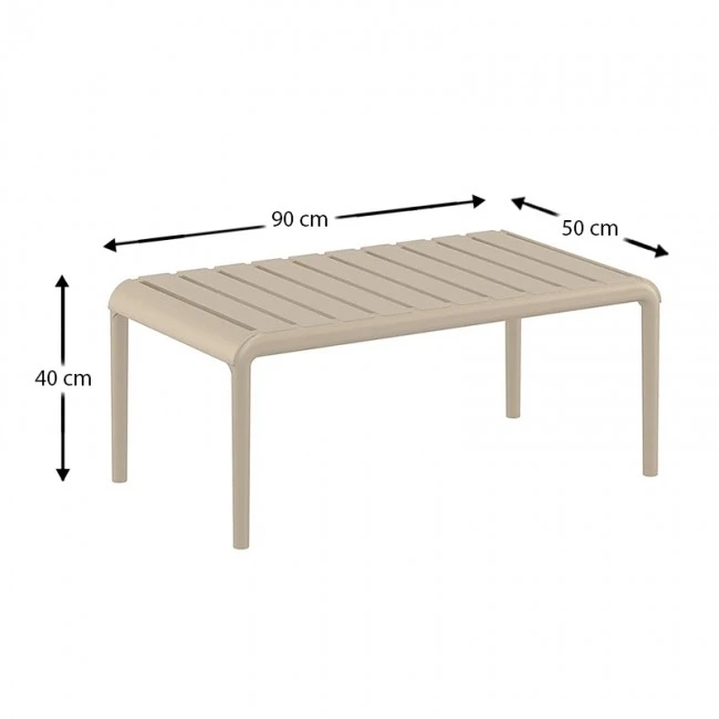 PARIS TAUPE ΤΡΑΠΕΖΙ 90X50X40εκ. ΠΟΛ/ΝΙΟΥ