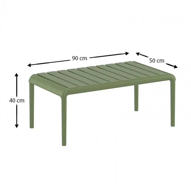 PARIS OLIVE GREEN ΤΡΑΠΕΖΙ 90X50X40εκ. ΠΟΛ/ΝΙΟΥ