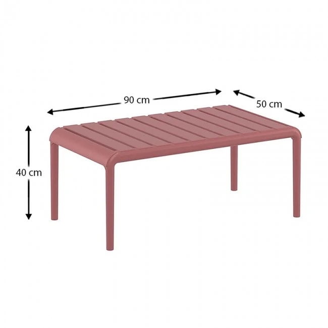 PARIS MARSALA ΤΡΑΠΕΖΙ 90X50X40εκ. ΠΟΛ/ΝΙΟΥ