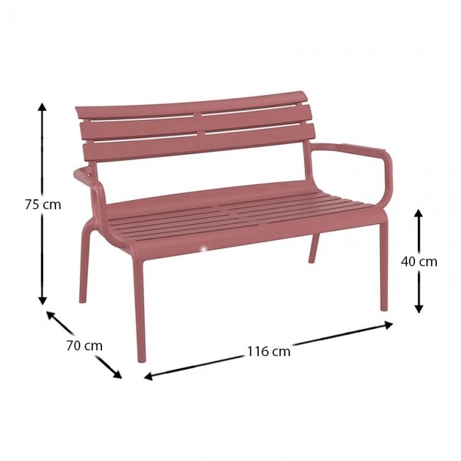 PARIS ΚΑΝΑΠΕΣ MARSALA 116X70X75εκ. ΠΟΛ/ΝΙΟΥ