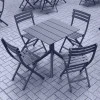 PARIS DARK GREY 70X70X74εκ. ΤΡΑΠΕΖΙ ΠΟΛ/ΝΙΟΥ