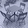 PARIS DARK GREY 70X70X74εκ. ΤΡΑΠΕΖΙ ΠΟΛ/ΝΙΟΥ