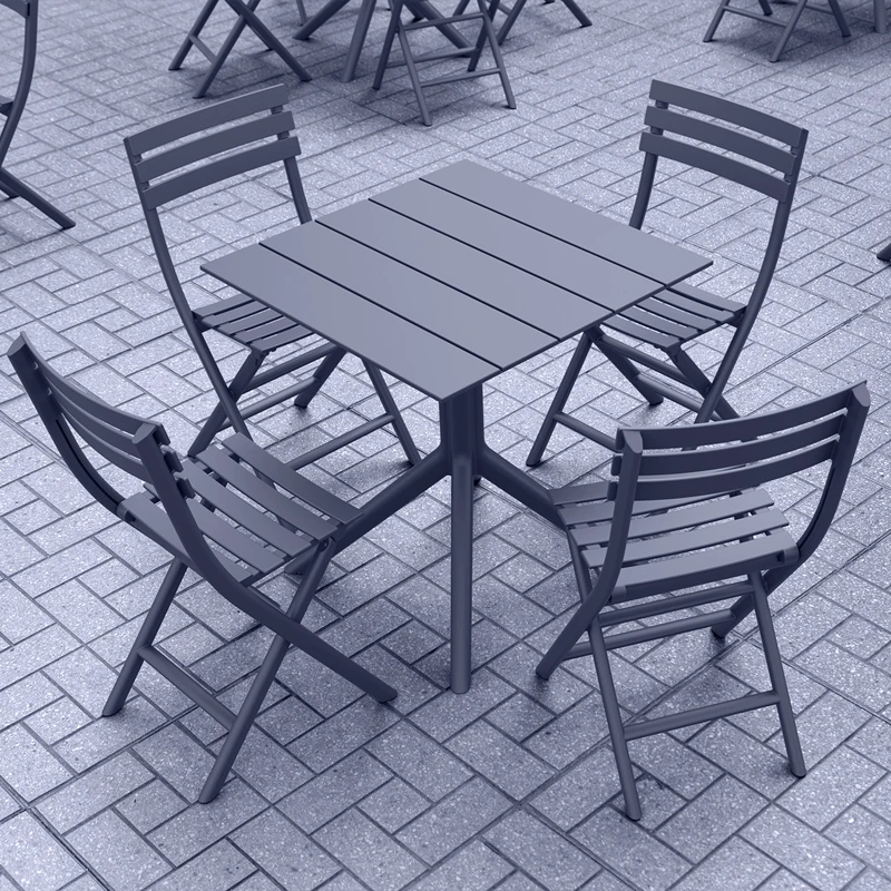 PARIS DARK GREY 70X70X74εκ. ΤΡΑΠΕΖΙ ΠΟΛ/ΝΙΟΥ