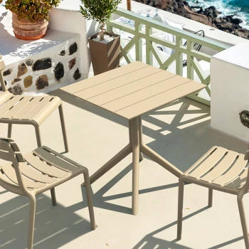 PARIS TAUPE 70X70X74εκ. ΤΡΑΠΕΖΙ ΠΟΛ/ΝΙΟΥ