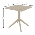 PARIS TAUPE 70X70X74εκ. ΤΡΑΠΕΖΙ ΠΟΛ/ΝΙΟΥ