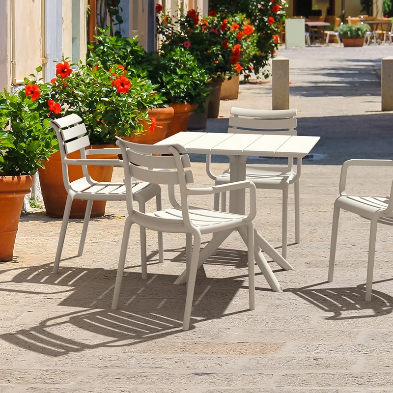 PARIS WHITE 80X80X74εκ. ΤΡΑΠΕΖΙ ΠΟΛ/ΝΙΟΥ