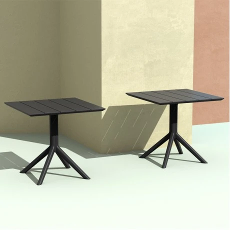PARIS BLACK 80X80X74εκ. ΤΡΑΠΕΖΙ ΠΟΛ/ΝΙΟΥ
