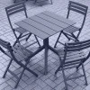 PARIS DARK GREY 80X80X74εκ. ΤΡΑΠΕΖΙ ΠΟΛ/ΝΙΟΥ