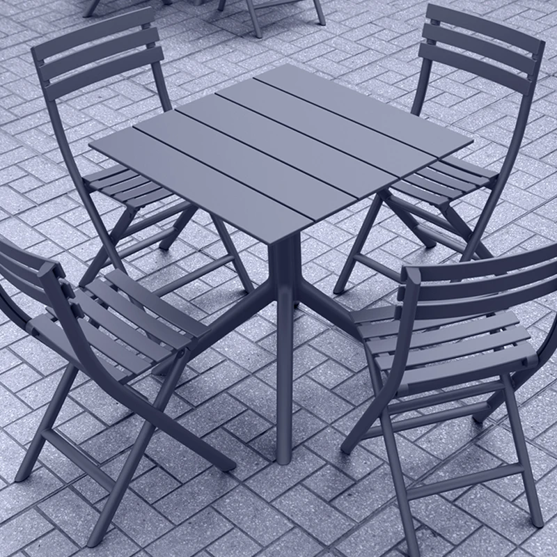 PARIS DARK GREY 80X80X74εκ. ΤΡΑΠΕΖΙ ΠΟΛ/ΝΙΟΥ