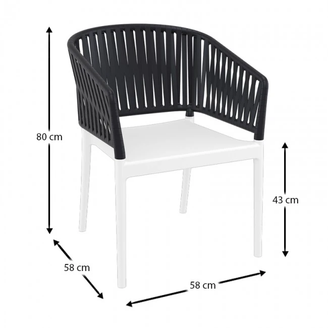 PORTOFINO WHITE/BLACK ΠΟΛΥΘΡΟΝΑ ΠΟΛ/ΝΙΟΥ