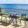 HELEN DARK GREY 60Χ60X74εκ. ΤΡΑΠΕΖΙ ΠΤΥΣ/ΝΟ ΠΟΛ/ΝΙΟΥ