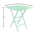 HELEN OPALINE GREEN 60Χ60X74εκ. ΤΡΑΠΕΖΙ ΠΤΥΣ/ΝΟ ΠΟΛ/ΝΙΟΥ