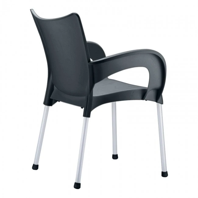 Πολυθρόνα πολυπροπυλενίου σε μαύρο χρώμα 58x53x83 εκ. ROMEO SIESTA