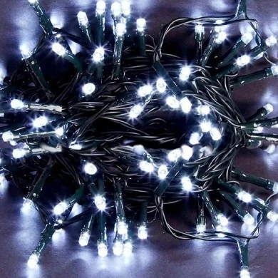 XLALED200W-GW/31V 200 LED lights extendable 13m. white - green cable