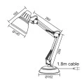 Desk lamp E27 metal color black 16.2x14.5x50cm.