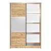 Wardrobe with 2 sliding doors Griffin pakoworld in natural colour 121x56.5x180.5cm