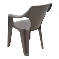 Dante polypropylene armchair in cappuccino color 57x55x79cm.