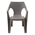 Dante polypropylene armchair in cappuccino color 57x55x79cm.