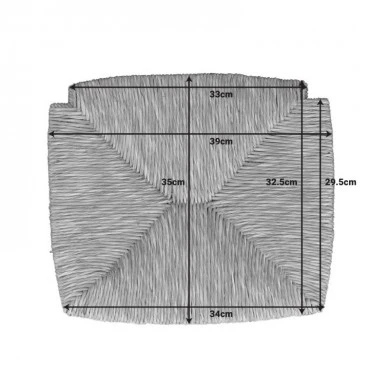 Mat for wooden chair Charchie pakoworld natural 39x35x2cm