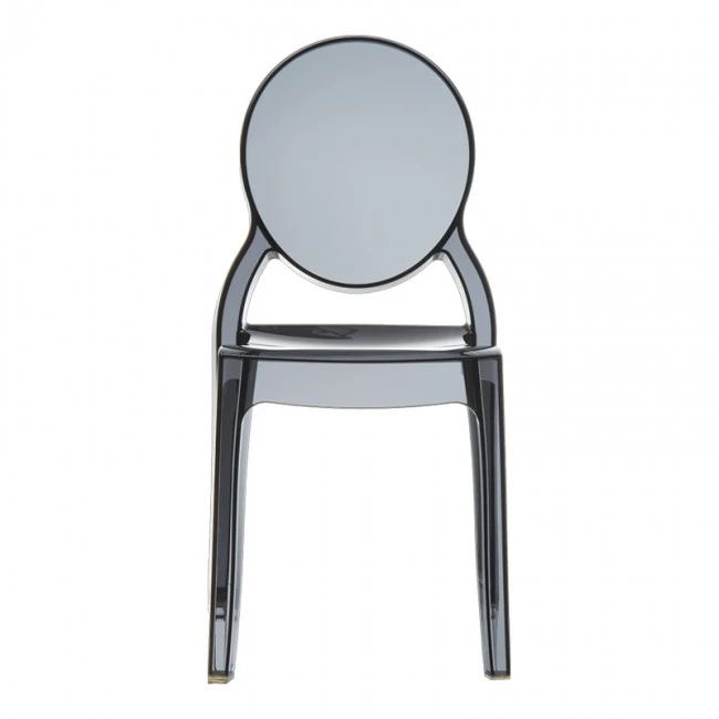 Καρέκλα σε χρώμα μαύρο διάφανο ELIZABETH SIESTA