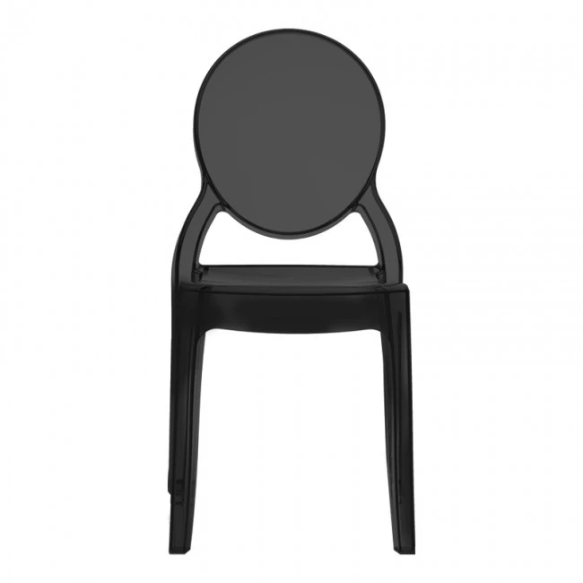 Καρέκλα σε χρώμα μαύρο γυαλιστερό ELIZABETH SIESTA