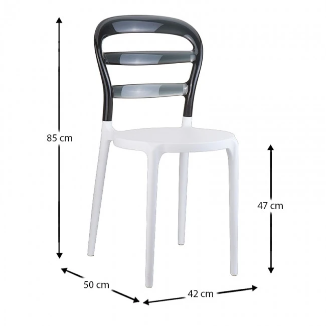 ΒΙΒΙ WHITE/BLACK TRANSP.ΚΑΡΕΚΛΑ - 32.0048