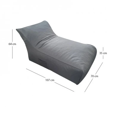 DEREK ΠΟΥΦ GREY ΥΦΑΣΜΑ 70X106X67εκ.