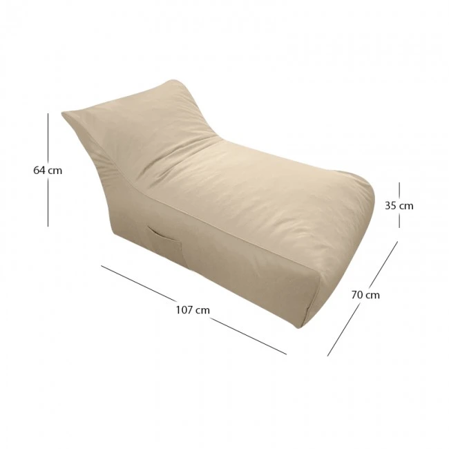 DEREK ΠΟΥΦ CAPPUCCINO ΥΦΑΣΜΑ 70X106X67εκ.