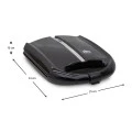 1400W non-stick toaster in black color 25x33x10cm.
