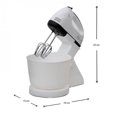 Mixer with bucket 250W in white color 19x18x29cm.