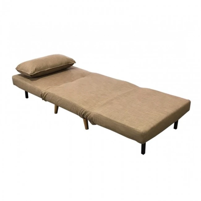 Πολυθρόνα Sara με επένδυση από ύφασμα σε χρώμα καφέ 80x89x88εκ