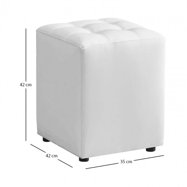 CUBE WHITE PU ΣΚΑΜΠΟ