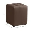 CUBE BROWN PU ΣΚΑΜΠΟ 35X35X42εκ.
