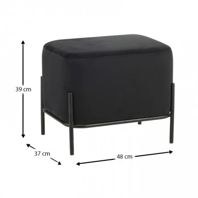 BELLA/L ΣΚΑΜΠΟ BLACK VELVET ΥΦΑΣΜΑ 48X37Χ39εκ.