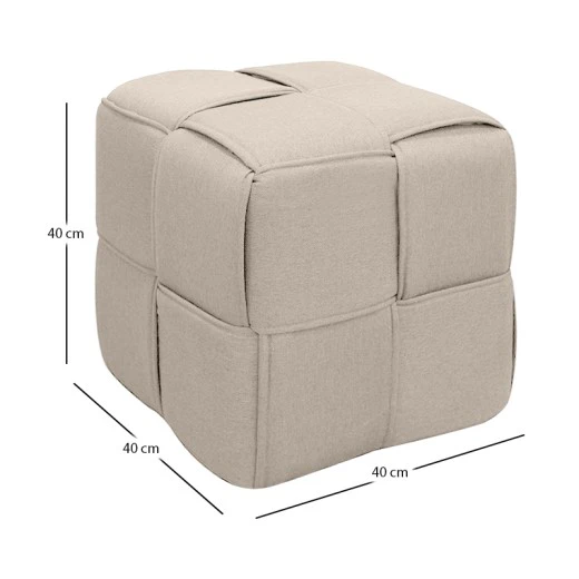 LINE ΣΚΑΜΠΟ CREAM ΥΦΑΣΜΑ 40X40X40εκ.