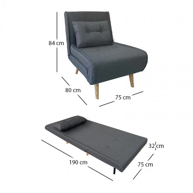 SARA GREY ΥΦΑΣΜΑ ΠΟΛΥΘΡΟΝΑ/ΚΡΕΒΑΤΙ 75Χ80εκ.