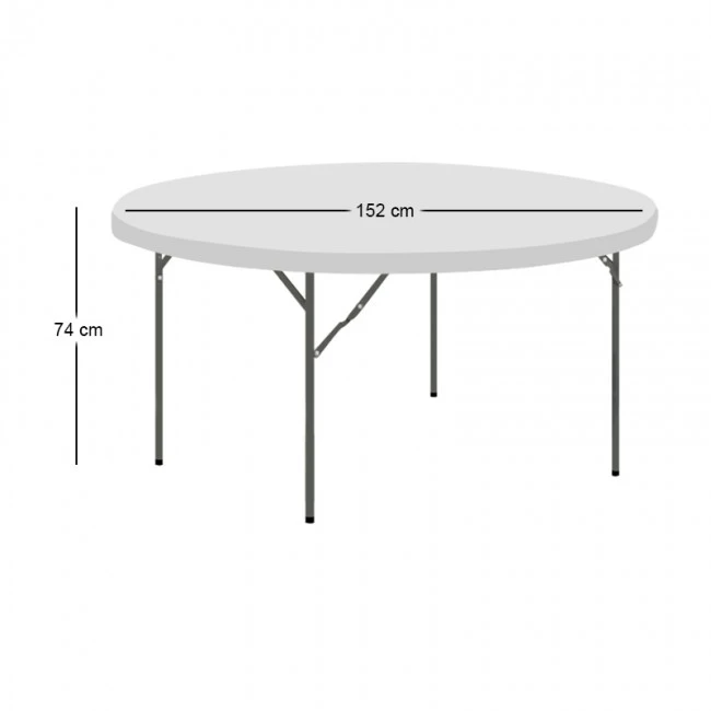 ΚΕΤΕΡΙΝΓΚ Φ152X74εκ.HDPE ΤΡΑΠΕΖΙ - 41.0150