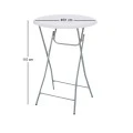Catering table - stand with metallic frame - Pp Hdpe surface in white color D.81x110cm.