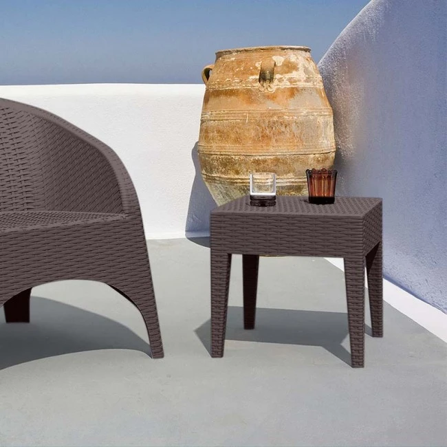 ΜΑΙΑΜΙ BROWN ΤΡΑΠΕΖΙ 45Χ45Χ45εκ. ΠΟΛ/ΝΙΟΥ - 53.0036