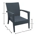 ΜΑΙΑΜΙ DARK GREY ΠΟΛΥΘΡΟΝΑ 72Χ76Χ89εκ. ΠΟΛ/ΝΙΟΥ - 53.0053