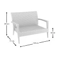 ΜΑΙΑΜΙ WHITE ΚΑΝΑΠΕΣ 128Χ77Χ89εκ. ΠΟΛ/ΝΙΟΥ - 53.0080