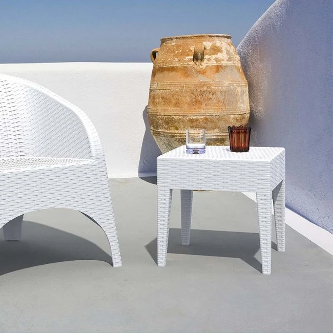 ΜΑΙΑΜΙ WHITE ΤΡΑΠΕΖΙ 45Χ45Χ45εκ. ΠΟΛ/ΝΙΟΥ - 53.0084