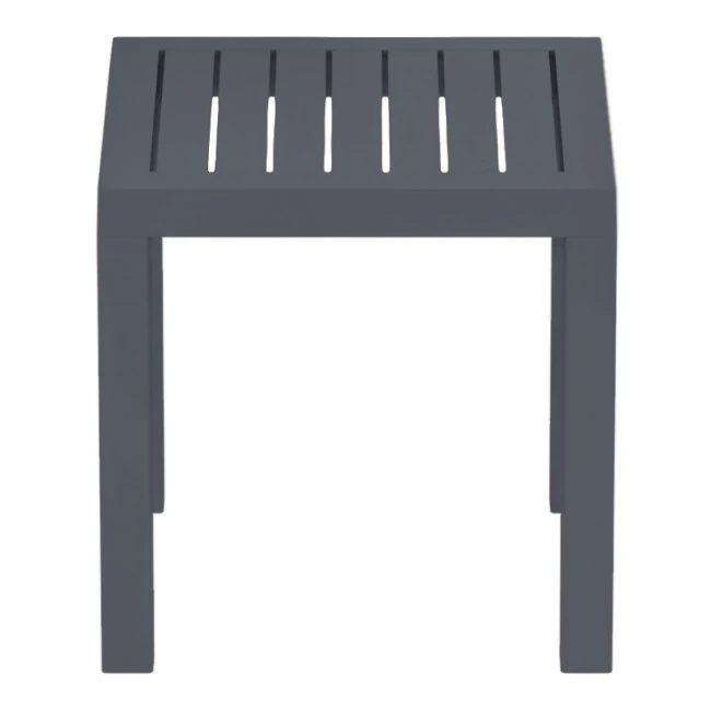 Τραπεζάκι ρητίνης σε σκούρο γκρι χρώμα 45x45x45 εκ. OCEAN SIESTA