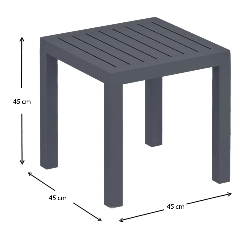 ΟΣΕΑΝ DARK GREY ΤΡΑΠΕΖΙ 45Χ45Χ45εκ. ΠΟΛ/ΝΙΟΥ - 53.0107