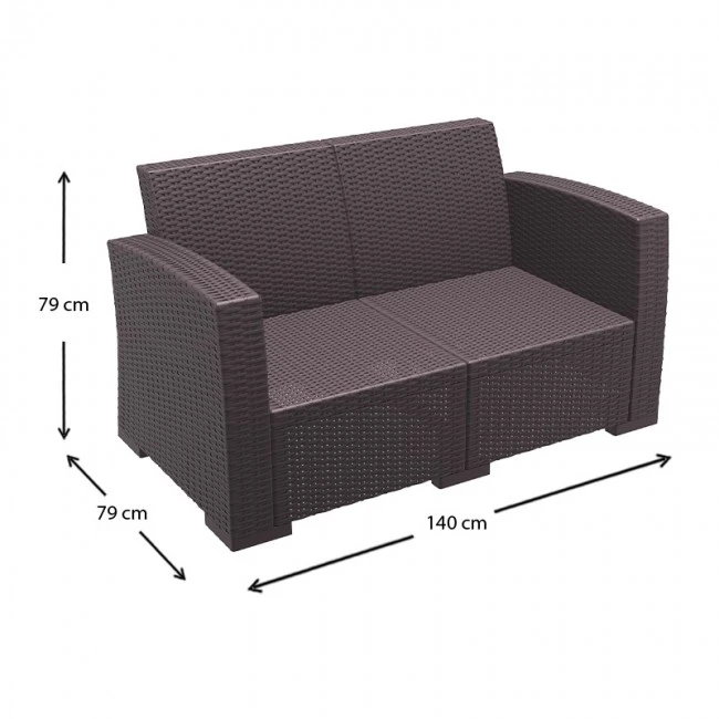 ΜΟΝΑΚΟ BROWN 2ΘΕΣΙΟΣ ΚΑΝΑΠΕΣ ΠΟΛ/ΝΙΟΥ - 53.0141