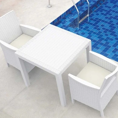 ΟΡΛΑΝΤΟ 80Χ80Χ75εκ. WHITE ΤΡΑΠΕΖΙ ΠΟΛ/ΝΙΟΥ - 53.0204