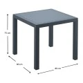 ΟΡΛΑΝΤΟ 80Χ80Χ75εκ. DARK GREY ΤΡΑΠΕΖΙ ΠΟΛ/ΝΙΟΥ - 53.0205