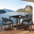 ΜΠΑΛΙ DARK GREY 94Χ94Χ75εκ.ΤΡΑΠΕΖΙ ΜΕ ΤΖΑΜΙ ΠΟΛ/ΝΙΟΥ - 53.0211